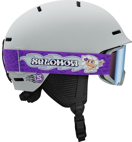 Salomon PLAYER COMBO Helmet, Kids Ski and Snowboard Helmet for Ski Snowboard, Mountain Safety, Outdoor Sports