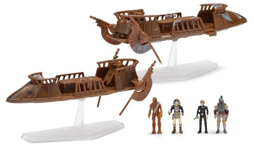 Star Wars Micro Galaxy Squadron - SWJ0257 - Clash at Carkoon Battle Pack – 2X 7,5cm-Fahrzeuge mit 4X 2,5cm-Mikrofiguren als Zubehör