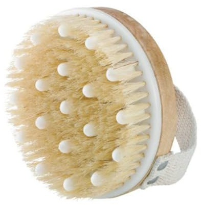 Beaupretty Spazzola per Bagno con Setole di Cinghiale e Manico in Legno, Spazzola per Massaggio Corpo con Fascia Resistente ed Esfoliante Delicata