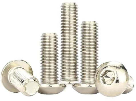 Boulons à douille hexagonale en acier nickelé m7 12,9 vis à tête boutonnée longueur 12-60mm (10,M7-1.0 x 30mm)