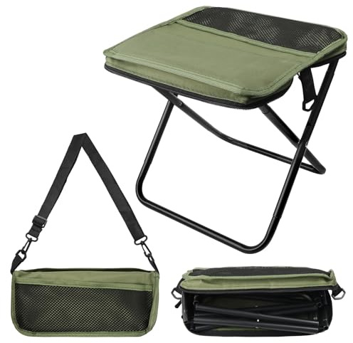 Encuryna Klapphocker Faltbar Faltbarer Hocker Gartenhocker Klappbar Camping Hocker, Campinghocker Faltbar Camping Tragbarer Klapphocker Faltbarer Outdoor,Leichter