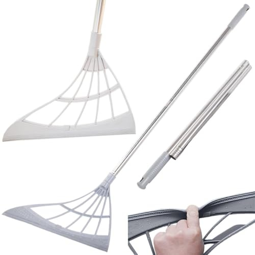 Parence.- Escobilla raspadora Suelo con Mango 95 cm – Cabeza de Silicona Flexible 30 cm – Rasqueta de Suelo Limpieza eficaz del Agua y los líquidos para Azulejos, Cocina, Baño