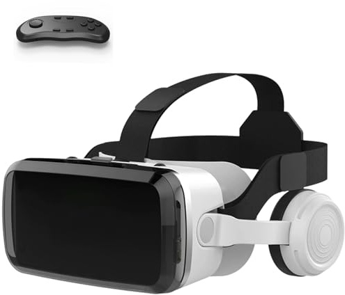Casque VR, Casque Réalité 3D Virtuelle, Lunettes de Réalité Virtuelle 3D Compatible avec Smartphones Android/iPhone de 4,7 à 7,2 Pouces, Casque de Réalité Virtuelle pour Films Et Jeux(D)