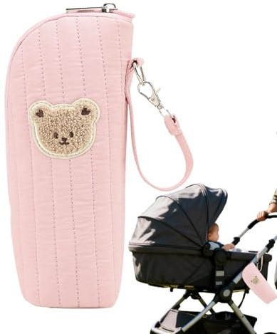 brooksnaji Borsa Termica Biberon Neonato Borsa termica portatile trasporto | Sacca da Viaggio per Biberon con Orso Allattamento all'aperto, conservazione latte materno per asilo e cibo di mamma