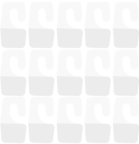 SOLUSTRE Crochets Auto-adhésifs Transparents en Pvc pour Suspendre, 100 Pièces, Largeur 20 Mm X Hauteur 35 Mm, Adaptés pour Panneau Perforé et Présentoirs en Magasin, Fixation Solide