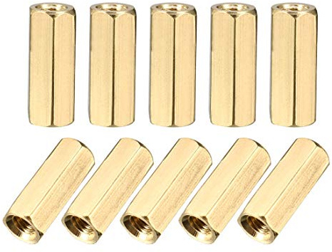 sourcing map 100Stk. M3x12mm Buchse- Buchse- PCB Motherboard Abstandhalter | Ständer, Messing