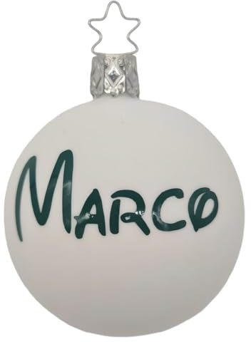 2er Set Wunschtext Silber Weihnachtskugel mit personalisiertem Namen