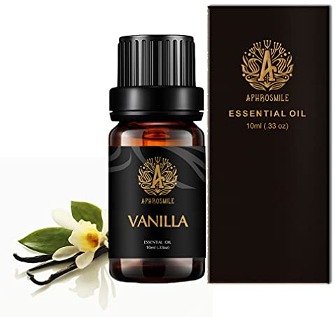 Aromatherapie Vanilla Ätherisches Öl, Therapeutic Grade Vanilla Ätherisches Öl für Luftbefeuchter, 10ml 100% Pure Vanilla Ätherisches Öl für Diffuser, Aromatherapie Vanilleöl für Haut-& Haarpflege