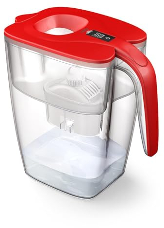 Laica LA231 Jarra XXL Filtrante Milan, 3.7 litros, Rojo, 3,7 Litros