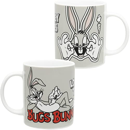 Looney Tunes - Bugs Bunny Mug Tasse de Café Thé en porcelaine gris 320 ml