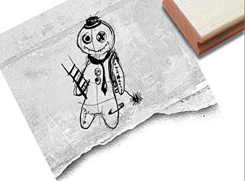 Stempel Motivstempel Schornsteinfeger, Voodoo-Puppe - Kinderstempel Kinder Basteln Kunst Fasching Party-Deko- zAcheR-fineT (groß ca. 47 x 69 mm)