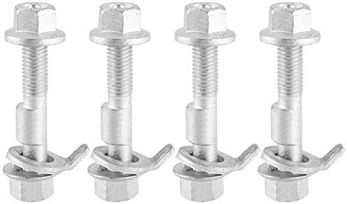 Vite bullone eccentrico, 4 pezzi Vite bullone campanatura auto Strumento regolabile per l'allineamento di correzione 4 ruote 12,9 Durezza 12mm Vite campanatura ruota Vite eccentrico Bullone camber Bul