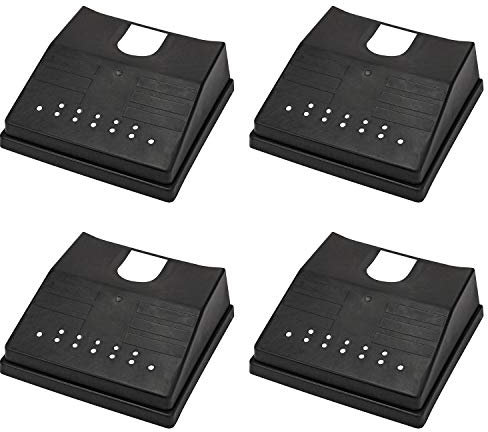 Parkland 4 x Outdoor Garden Drain Cover for Leaves Outside Black Plastic Gutter Grid Anti Leaf Blockage Guard Stopper for Garden Grates Easy Leaf Free Drainage
