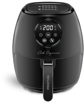 PRIXTON Cook Organics - Freidora sin Aceite de Aire Caliente/Air Fryer Capacidad 3,5 litros Pantalla LED Táctil Potencia 1300 W 10 Programas Predeterminados Tiempo y Temperatura Ajustables