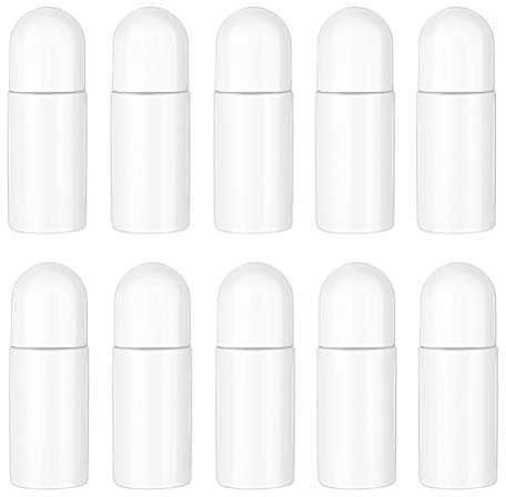Hopowa Deostick Flaschen, 10 Stück Mattierte Leer Roller Flaschen, Deo-Roller Flasche mit Rollenkugel für Duft Öle Parfüm Reisen Abfüllung, 50ml