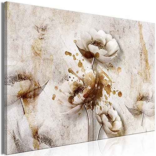 murando - Wandbilder XXL Blumen 120x80 cm Leinwandbild 1 tlg Kunstdruck modern Wandbilder XXL Wanddekoration Design Wand Bild - Rosen Vintage Retro Abstrakt b-C-0965-b-a