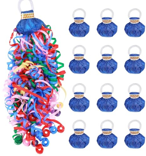 12pack No Mess Confetti Poppers,Graduation Streamer Poppers,Hand Throw Party Poppers,Magic Paper Cracker for Easter Celebration Birthday,Engagement,School Party,Wedding Send Off party Favors