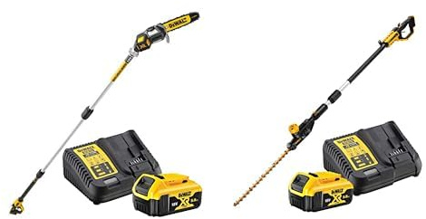 DEWALT - Élagueuse sur Perche Brushless XR 18V 5AH Li-Ion & Taille-Haies sur Perche Brushless XR 18V 5Ah Li-Ion - DCMPH566P1-QW - Taille Haie Electrique sans Fil avec Batterie - 25mm