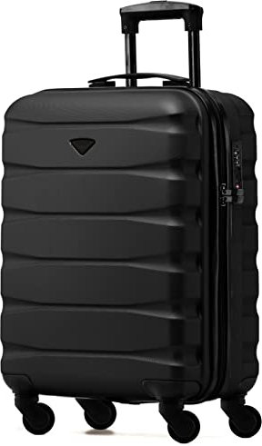 Flight Knight Leichte 4-Rad-ABS-Hartschalenkoffer Handgepack, zugelassen fur uber 60 Fluggesellschaften, einschließlich easyJet, Jet2 und maximale Große fur Ryanair (Priority) 55 x 40 x 20 cm