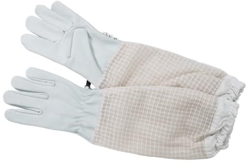 BIENE24 Imkerhandschuhe Classic mit Atmungsnetz Handschuhe Bienen Imkerei Insekten S M L XL XXL, XXL (11)