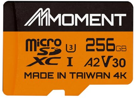 MMOMENT 256GB Lite Micro SDXC Card, A2, UHS-I, U3, V30, Class 10 Compatible, Read Speed Up to 160 MB/s, Write Speed Up to 120 MB/s, SD Adapter Included