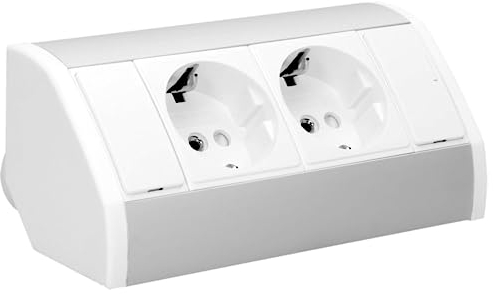 Miratic Ciabatta Multipresa Multipresa Elettrica Ciabatta da Scrivania Ciabatta Elettrica Ciabatta Schuko Ciabatta Scrivania Multipresa Angolare 2x2 Poli e Terra