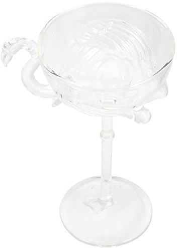 OSKOE Margarita Glasses Cocktail Glasses Flamingo Design Daiquiri Glasses Coupe Glasses Classic Cocktail Drinking Glasses Wine Goblets for Drinks Champagne Pink (Color : Transparent)