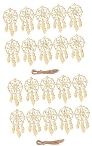 IMIKEYA 40 STK Traumfänger Fürs Schlafzimmer Holzhandwerk Traumfänger-anhänger Holzscheitscheiben Wand Mini-traumfänger Traumanhänger Fangen Heim Bastelmaterial Ländlich Bambus Kind