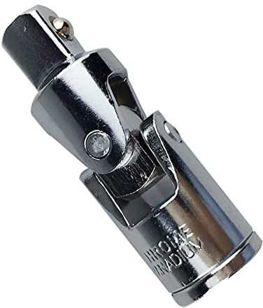 Universal Socket Joint Chrome Vanadium Steel Drive Swivel Ratchet Impact Socket Wrench Adapter for Repair, Car Modification(1/2 12.5mm)