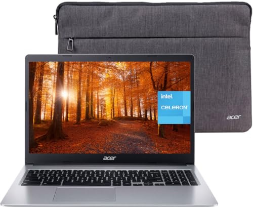 Acer Laptop Chromebook 315 2024, pantalla HD de 15.6 pulgadas, procesador Intel Celeron de doble núcleo N4020, 4 GB de RAM, 64 GB eMMC, gráficos Intel UHD, Wi-Fi, Bluetooth, Chrome OS
