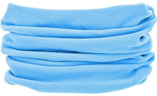 alles-meine.de GmbH Multifunktionstuch - Fleece - blau - hellblau - UNIVERSAL Größe - Schlauchschal/Mütze/Piratentuch/Halstuch - für Baby/Kinder/Erwachsene - Loop Kinde..