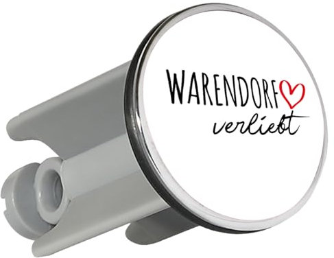 Huuraa Waschbeckenstöpsel Warendorf verliebt Geschenk 4cm für Waschbecken Abflussstopfen Warendorf Geschenkidee