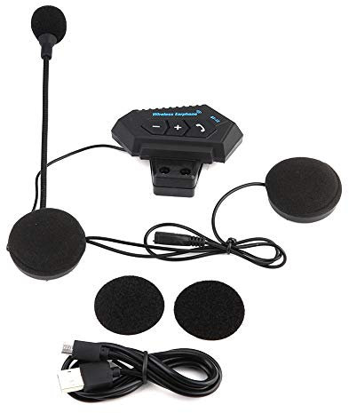 TKSE Motorcycle Helmet Bluetooth Headsets, 1000mAh BT5.0 Wireless Bluetooth Intercom Earphones Motorcycle Helmet Headphone Speakers Support Handsfree Riding