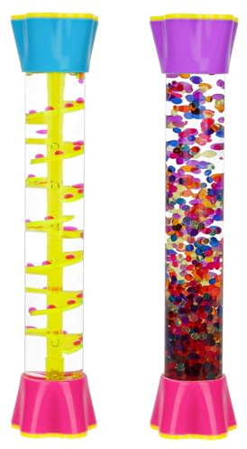 OSDUE Minuteur sensoriel Liquide, Lot de 2 pour soulager Le Stress Sablier | Liquid Motion Timer Bubbler, Jouets sensoriels pour la Relaxation minuteur, Cadeaux pour Adultes et Enfants