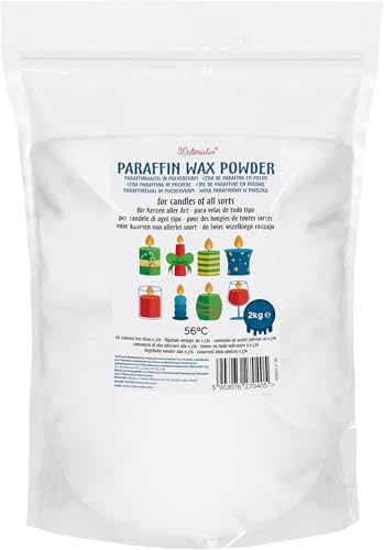 Material paraffinvax, pulver för ljus – olika storlekar (2 kg) – ljusvax, ljussand, ljusvax för gjutning