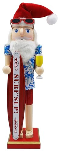 JAWSEU Casse-Noisette en Bois, Soldat Casse-Noisette Noel Soldat Casse-Noisette de Noël en Bois 38cm Figurine Soldat Décorations de Noël Soldat Casse Noisette pour Décoration de Maison
