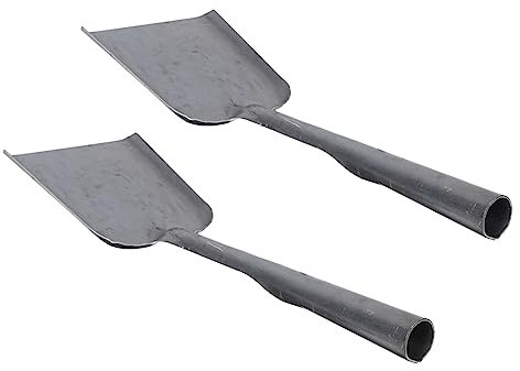 Cabilock 2st Haushalt Kohlenasche Schaufel Grillkohlenspaten Kleine Ascheschaufel Holzkohle Rostfrei Outdoor- Schornstein Schaufel Erdschaufeln Bonsai-schaufel Ofenkohle Eisen Black