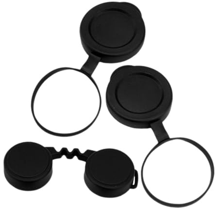 POPETPOP Universal Easy Binoculars Lens Objective Caps for Rubber Black, Protective Cover, Simple to Remove and Put Eyepieces Outdoor Telescope Use