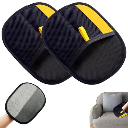Pet Hair Removal Glove, 2025 New Pet Hair Remover Glove, Static Removal Gloves Pet Hair, Double Sided Pet Grooming Gloves, Reusable Cat & Dog Hair Remover, For Clothes, Carpet, Sofas and Beds (2PCS)
