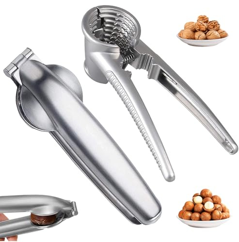 YISKY Schiaccianoci+Castagno Clip, Pinze per Noci, Multifunzione Pinza Castagne, Schiaccianoci in Metallo, Nut Sheller Tool, Schiaccianoci Multifunzionale, Nut Sheller Tool per Tutti i Tipi di Noci