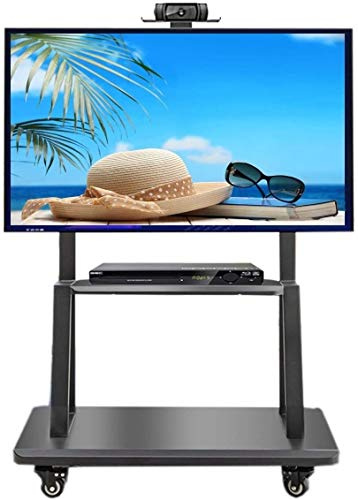 Support TV mobile universel avec roulettes pour téléviseurs à écran plat LED LCD OLED plasma et téléviseurs incurvés de 32 à 75 pouces – Chariot de télévision robuste pouvant supporter jusqu'à 120 kg