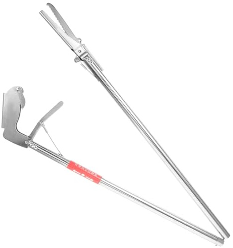 TOYZFRIENDY Pinza de Serpiente de Acero Inoxidable Plegable Multifuncional Resistente 40 Cm para Exteriores Manejo Seguro de Reptiles Cazadores Profesionales