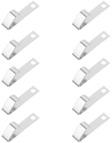 10 Pièces en Acier, Plaque de Ressort de Remplacement | Connecteur Pile 9v, pour 9v et Aa, Argenté, Connexion Sûre, Forte Conductivité