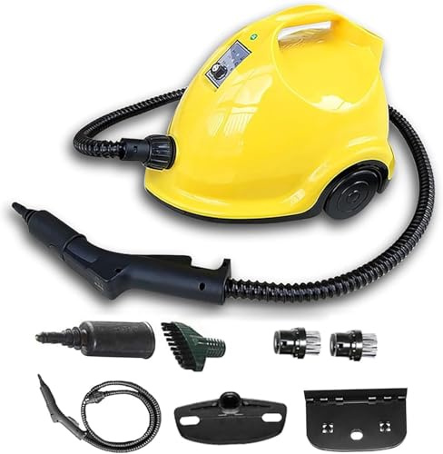 Limpiador a vapor, mopa de limpieza a vapor de 1800 W con tanque de 2 litros, 6 accesorios, vaporizador multiusos de mano para el hogar, suelo, alfombra, cocina, azulejos, sofá, coche, chinches
