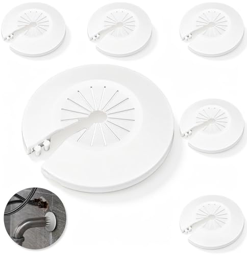 AmiCera 6 Stück Heizungsrohr Rosette, Rosetten für HeizköRperrohre, Universal 14-45 mm Heizungsrohr Verkleidung, Heizkörper Abdeckung, Rohrabdeckung Geeignet für Wasserrohren, Gasrohren(Weiß)