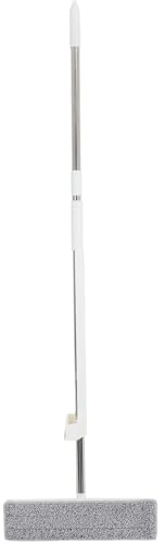 KAJNBN Trapeador Plano Doméstico Mopa Autoescurrible de 36cm, , Blanco, PP, Acero Inoxidable y Microfibra, para Limpieza del Hogar, Seco y Húmedo