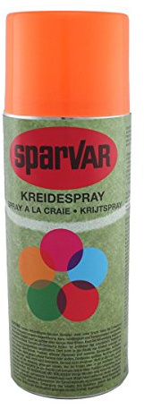 6x SparVar Kreidespray Neon mit Überkopfdüse 400 ml Leuchtorange