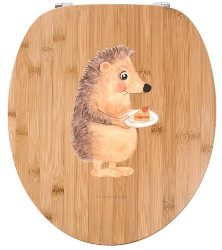 Mr. & Mrs. Panda Motiv WC Sitz Igel Kuchenstück - Geschenk, Kuchen backen, WC-Sitz, Einladung Party, Tiermotive, Klobrille, Toilette, Tiere,