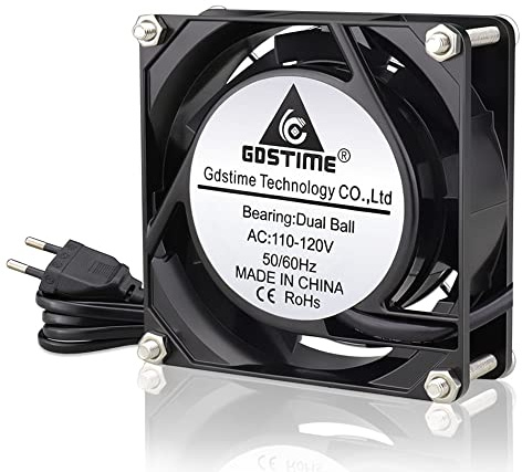 GDSTIME Lüfter 230V 80mm PC Lüfter 230V 80mm Axiallüfter Dual Kugellager