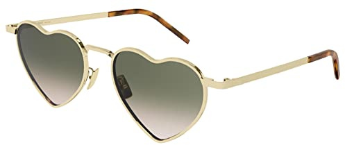 Saint Laurent Lunettes de Soleil SL 301 LOULOU Gold/Green Shaded 52/17/145 unisexe